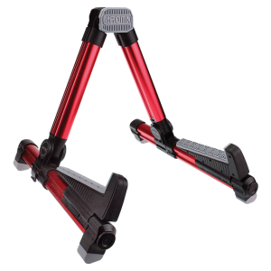 AROMA AGS-08 Support d'instruments à cordes universel réglable pliant - Rouge