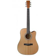 MADERA SPAGA41CEQ CUTAWAY FULL SIZE ACOUSTIC GUITAR WITH PICKUP - NATURAL HI-GLOSS