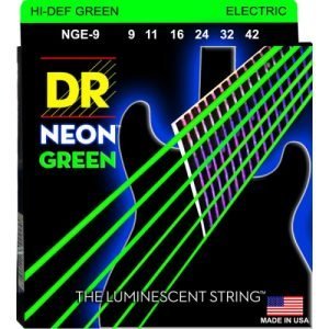 NGE-9 - CORDES GUITARE ÉLECTRIQUE NEON VERT 9-42