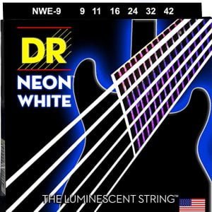NWE-9 - CORDES GUITARE ÉLECTRIQUE NEON BLANC 9-42