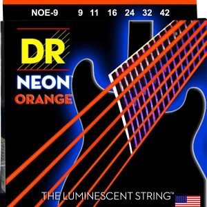 NOE-9 - CORDES GUITARE ÉLECTRIQUE NEON ORANGE 9-42