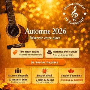 Réservation Cours Automne 2026