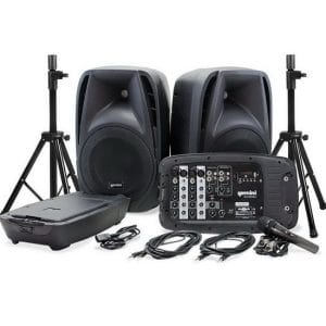 ES-210MX-BLU-ST - ENSEMBLE DE SPEAKER 10'' + MIXER GEMINI